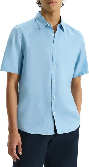 Theory Men's Irving Short Sleeve in Relaxed Linen