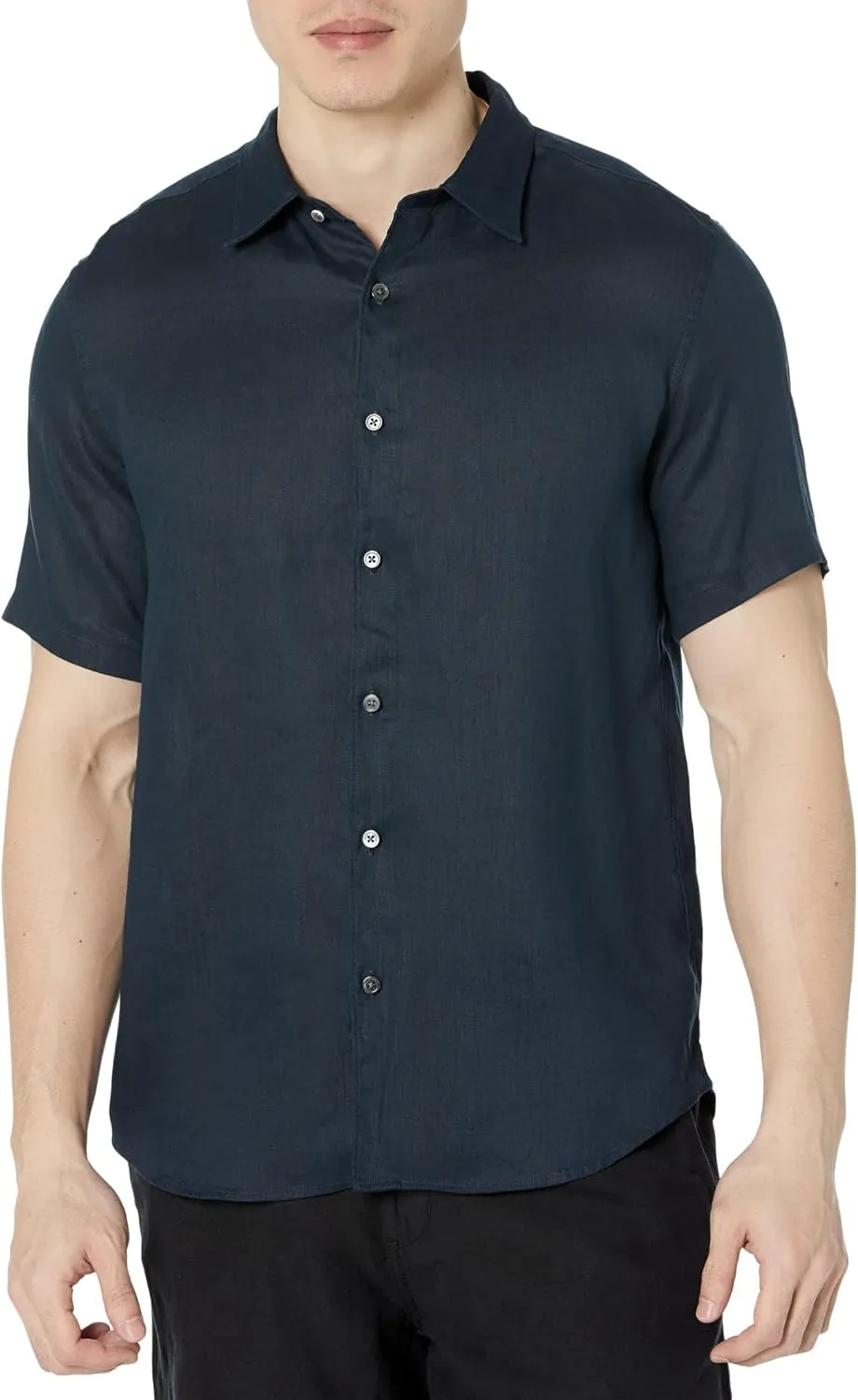 Theory Men's Irving Short Sleeve Oe in Relaxed Linen
