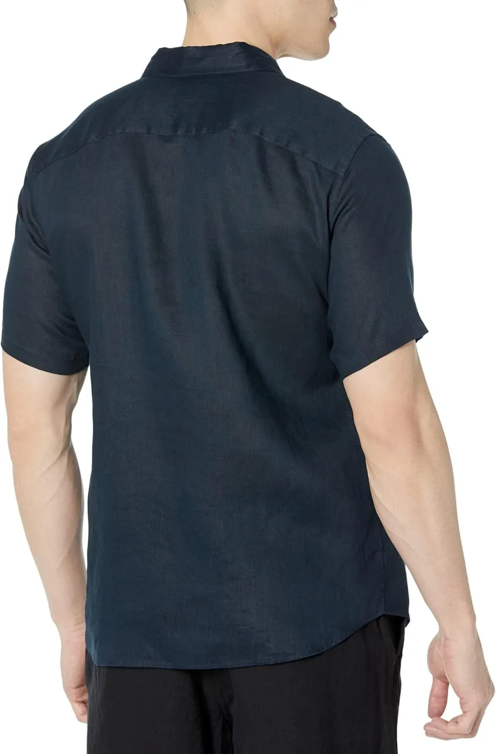 Theory Men's Irving Short Sleeve Oe in Relaxed Linen