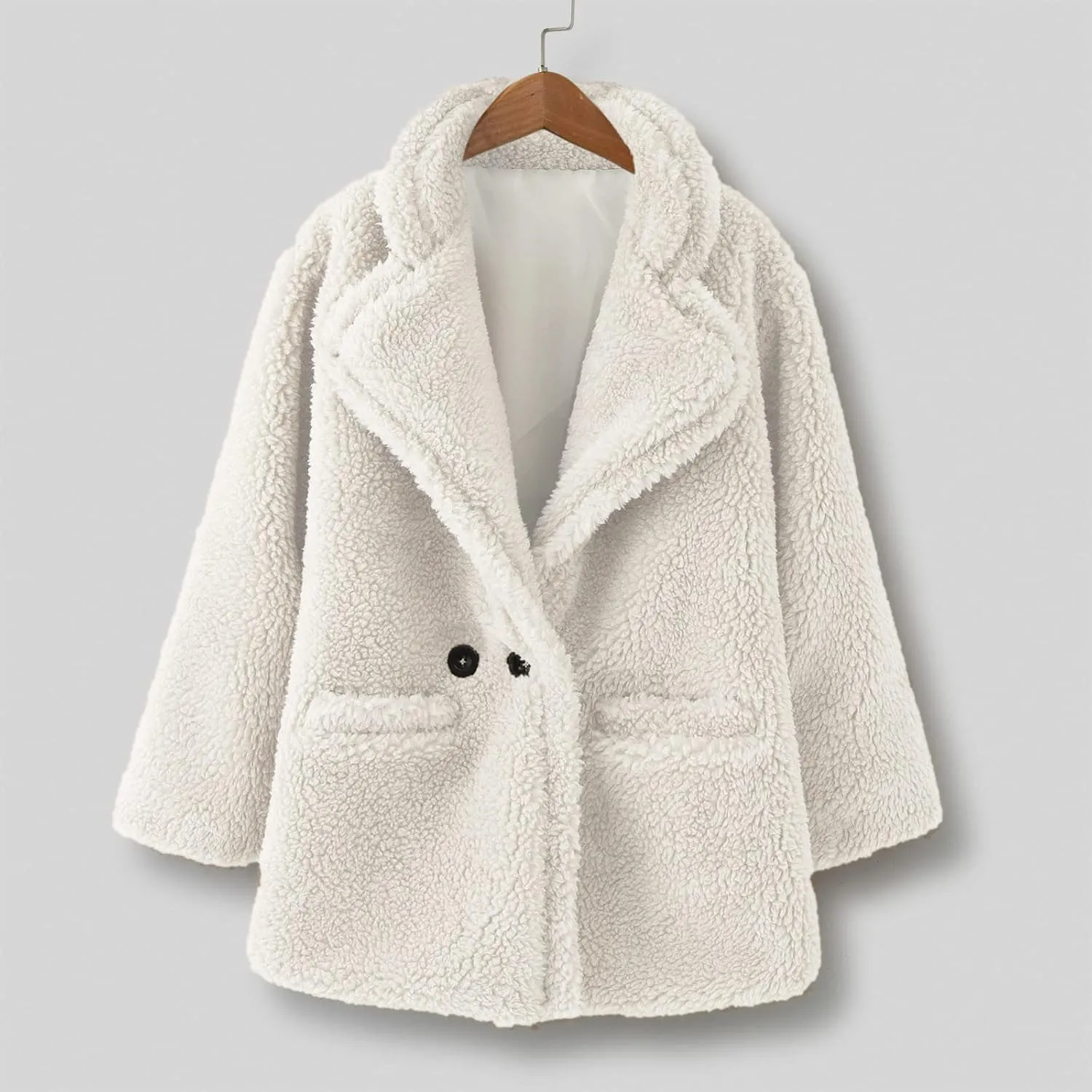 Toddler Baby Girls Wool Coat Winter Warm Double Breasted Trench Coat Kids Windproof Jacket Outwear Clothes 1-6 Y