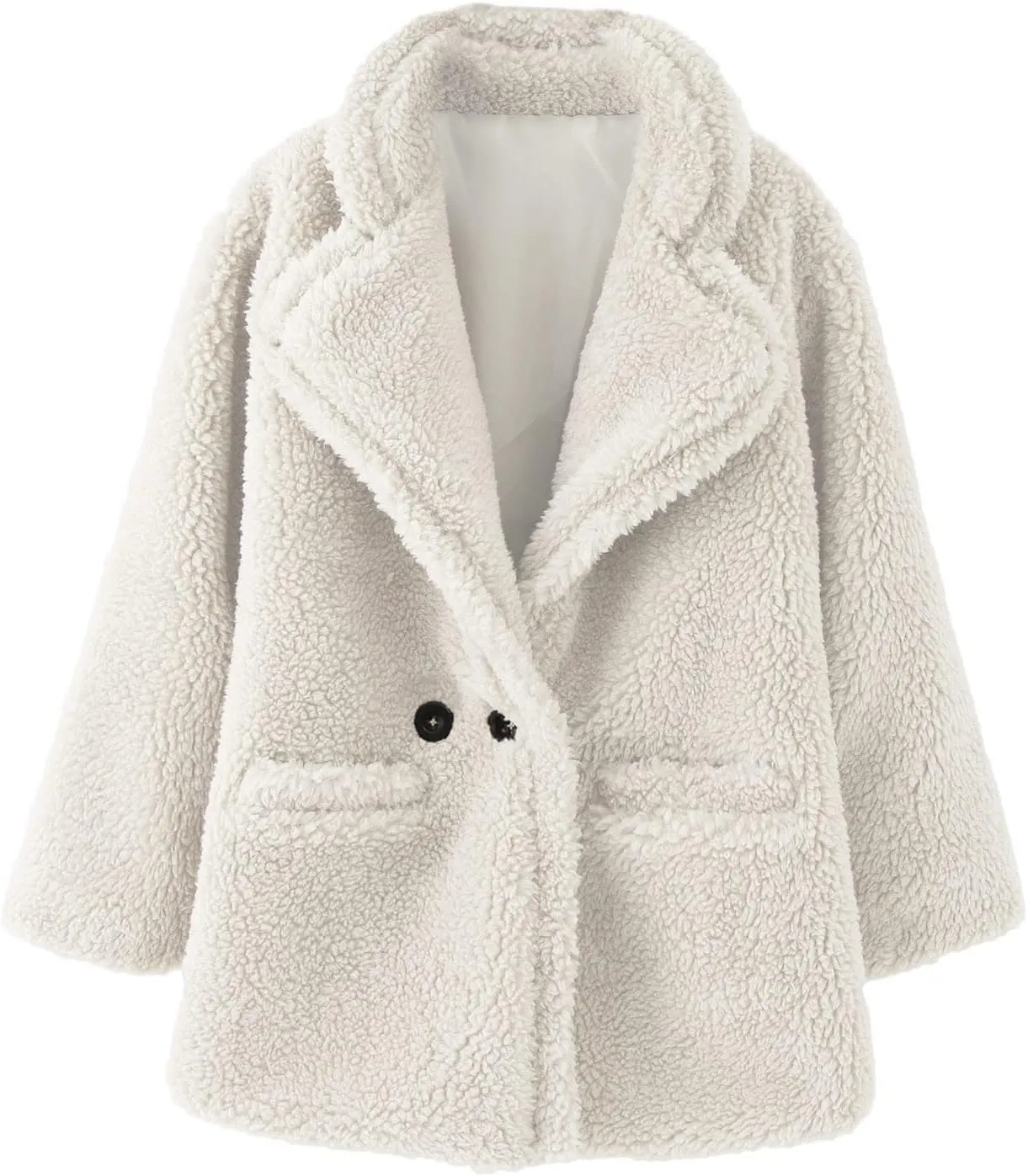 Toddler Baby Girls Wool Coat Winter Warm Double Breasted Trench Coat Kids Windproof Jacket Outwear Clothes 1-6 Y
