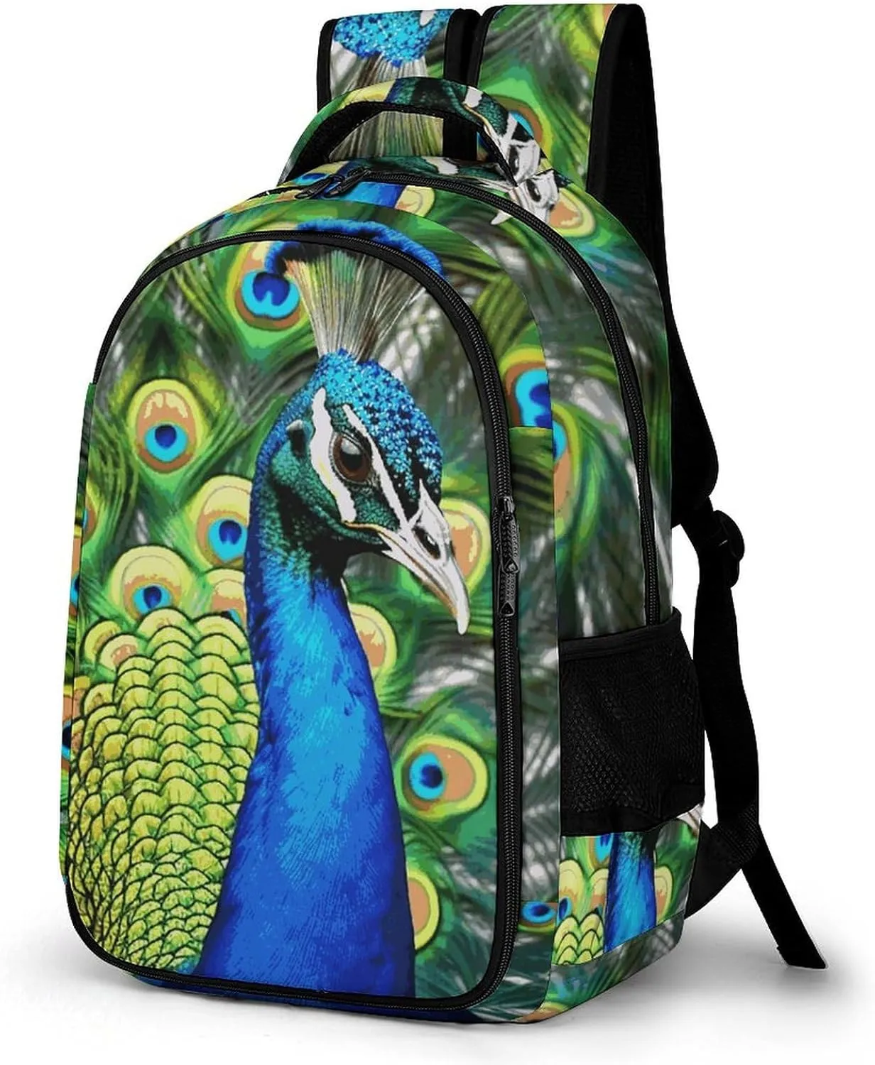 Travel Laptop Backpack Blue Peacock Computer Backpacks Heavy Duty Backpack Carry on Backpack Large Capacity Water Resistant Computer Bag