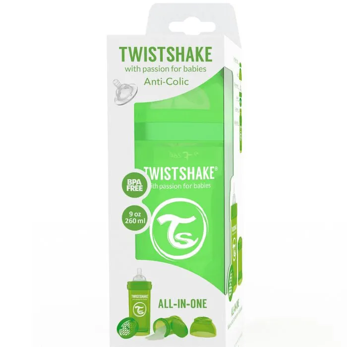 Twistshake Anti-Colic 260ml Bottle Green