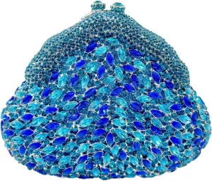 UMREN Women Glittering Luxury Crystal Evening Bag Rhinestone Clutch Purse Diamond Handbag Wedding Clutch Bag for Prom Party
