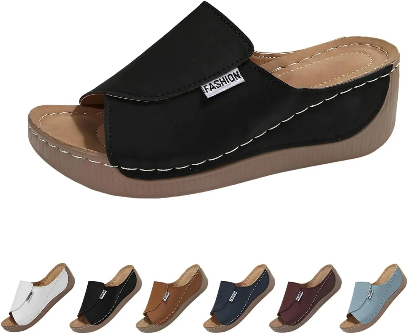 Wedge Sandals for Women 2025 Comfortable Slip On Platform Sandals with Arch Support Trendy Casual Dress Walking Shower Shoes An Adjustable Fit for Exceptional