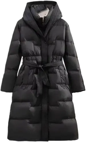 Winter Long Coat Women's Thicken Cotton padded Warm Snow Outerwear Loose Female Windproof Hooded Jacket Parkas