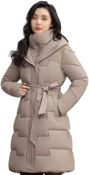 Winter Long Coat Women's Thicken Cotton padded Warm Snow Outerwear Loose Female Windproof Hooded Jacket Parkas
