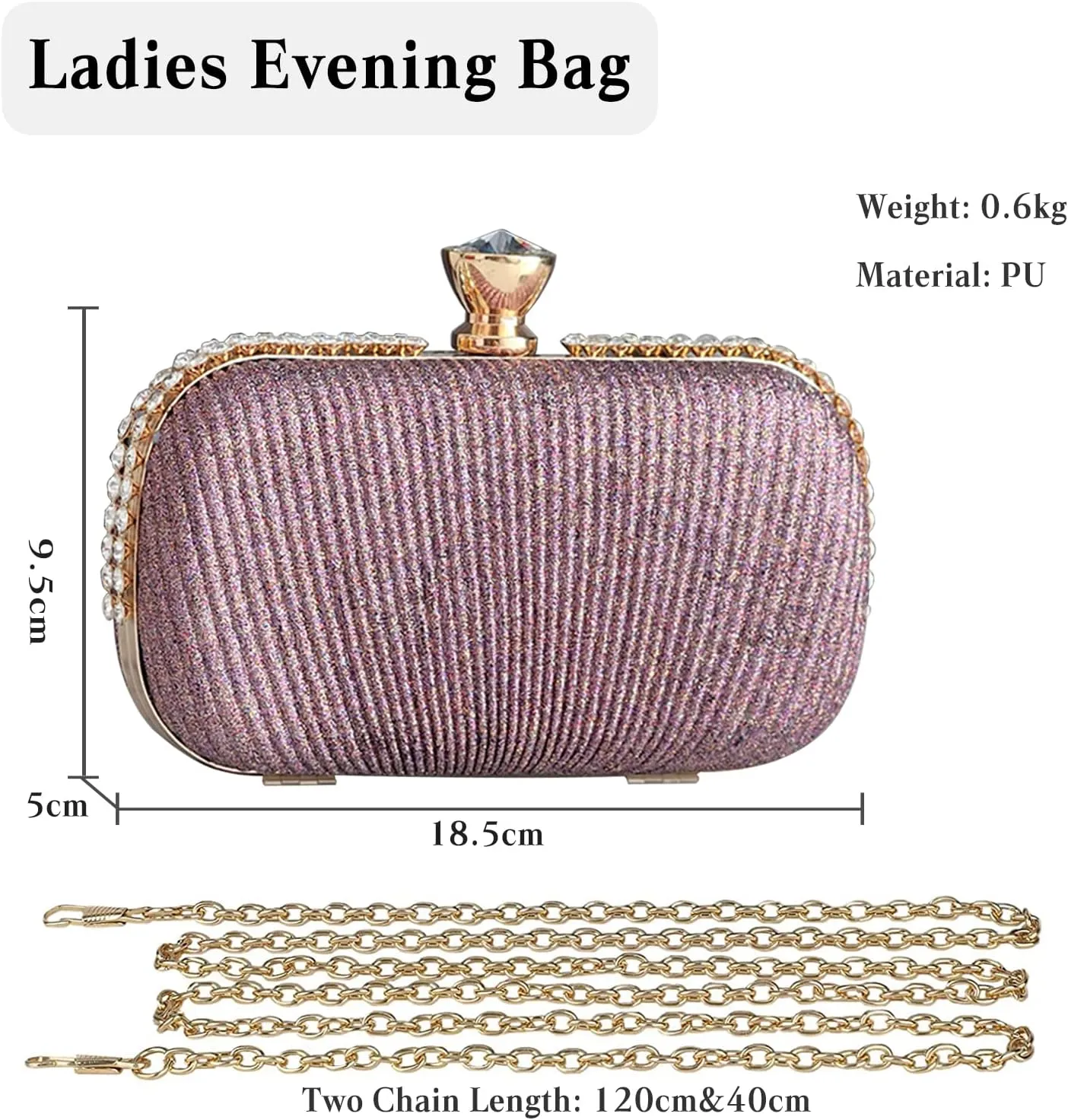 Women Clutch Bag Rhinestone Evening Bag Bridal Wedding Bag Elegant Crossbody Bag