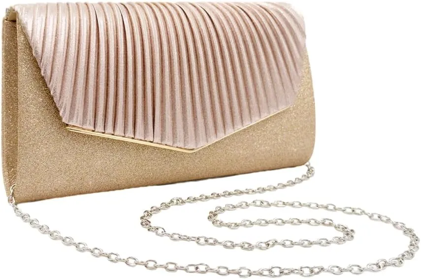 Women Sparkling Banquet Flip Top Handbags Clutch Purse Evening Bag Formal Party Clutch Bags