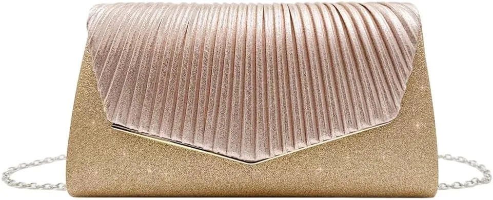 Women Sparkling Banquet Flip Top Handbags Clutch Purse Evening Bag Formal Party Clutch Bags