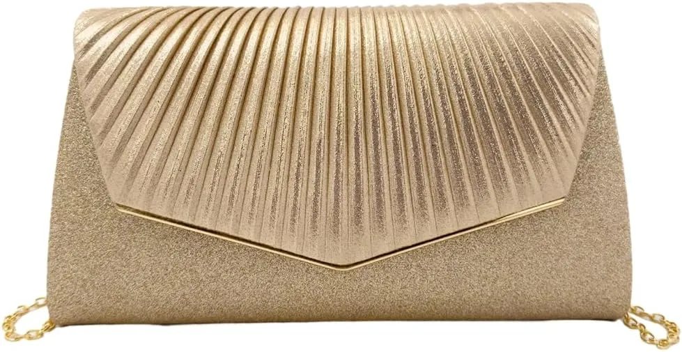 Women Sparkling Banquet Flip Top Handbags Clutch Purse Evening Bag Formal Party Clutch Bags