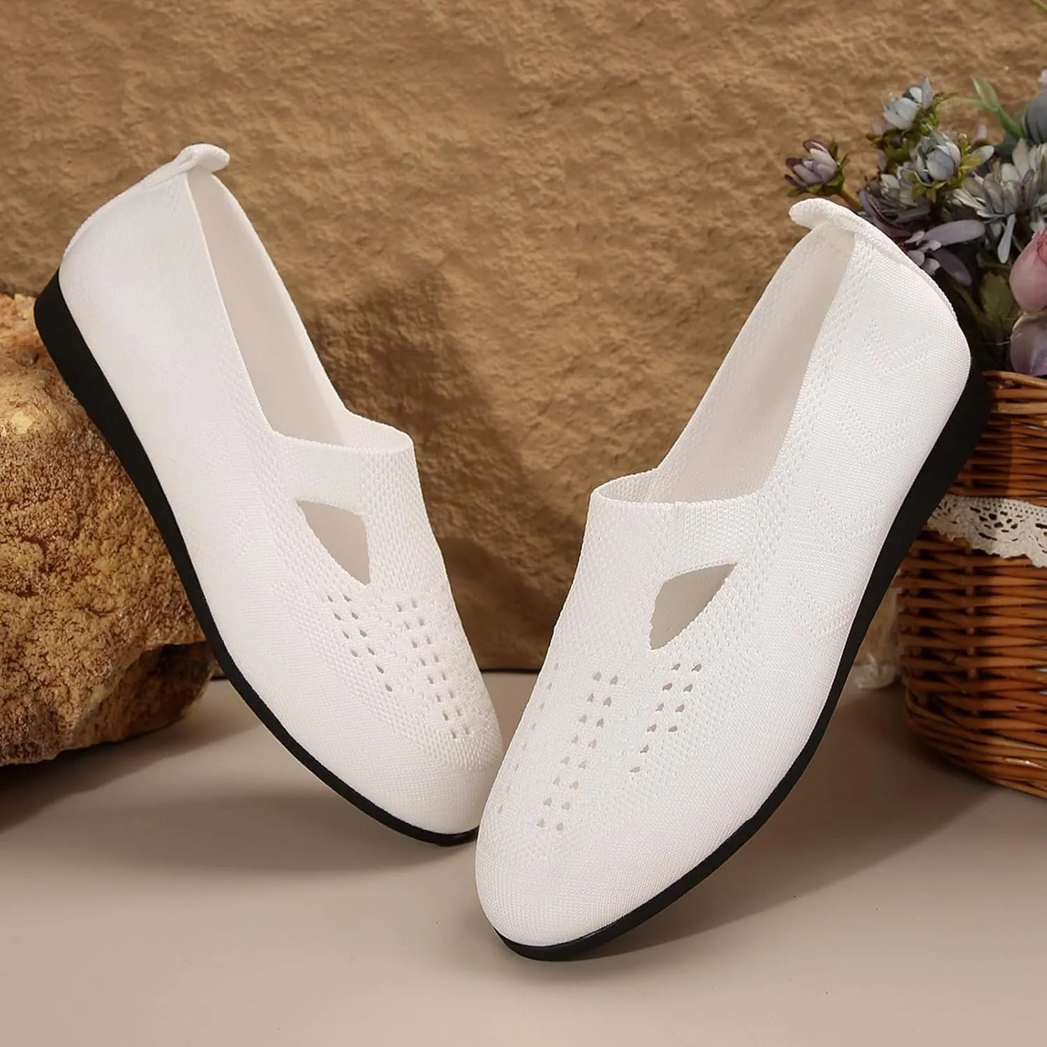 Women's Balerina Shoes Medieval Flat Summer Width H Traditional Shoes Elegant Gymnastics Home Wear Slippers Women