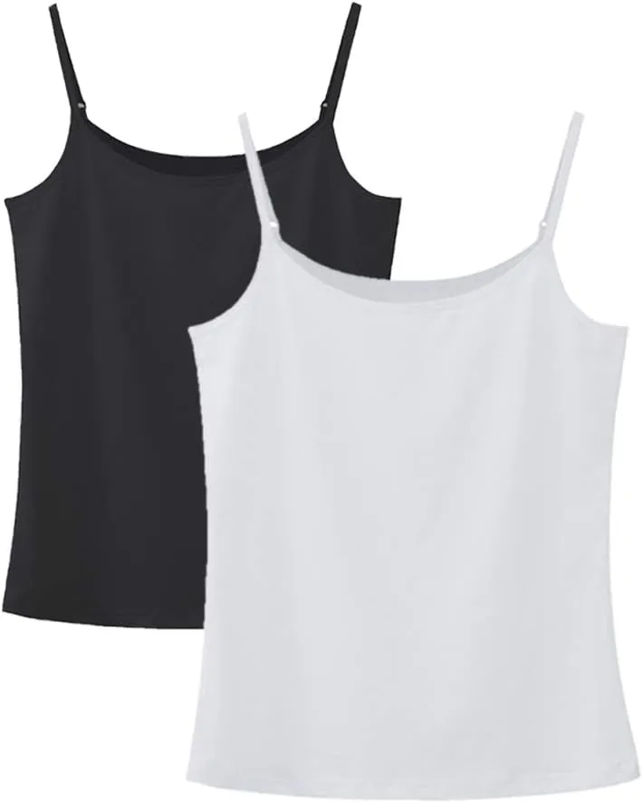 Women's Camisole Soft Tank Top with Adjustable Spaghetti Strap