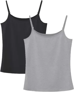 Women's Camisole Soft Tank Top with Adjustable Spaghetti Strap