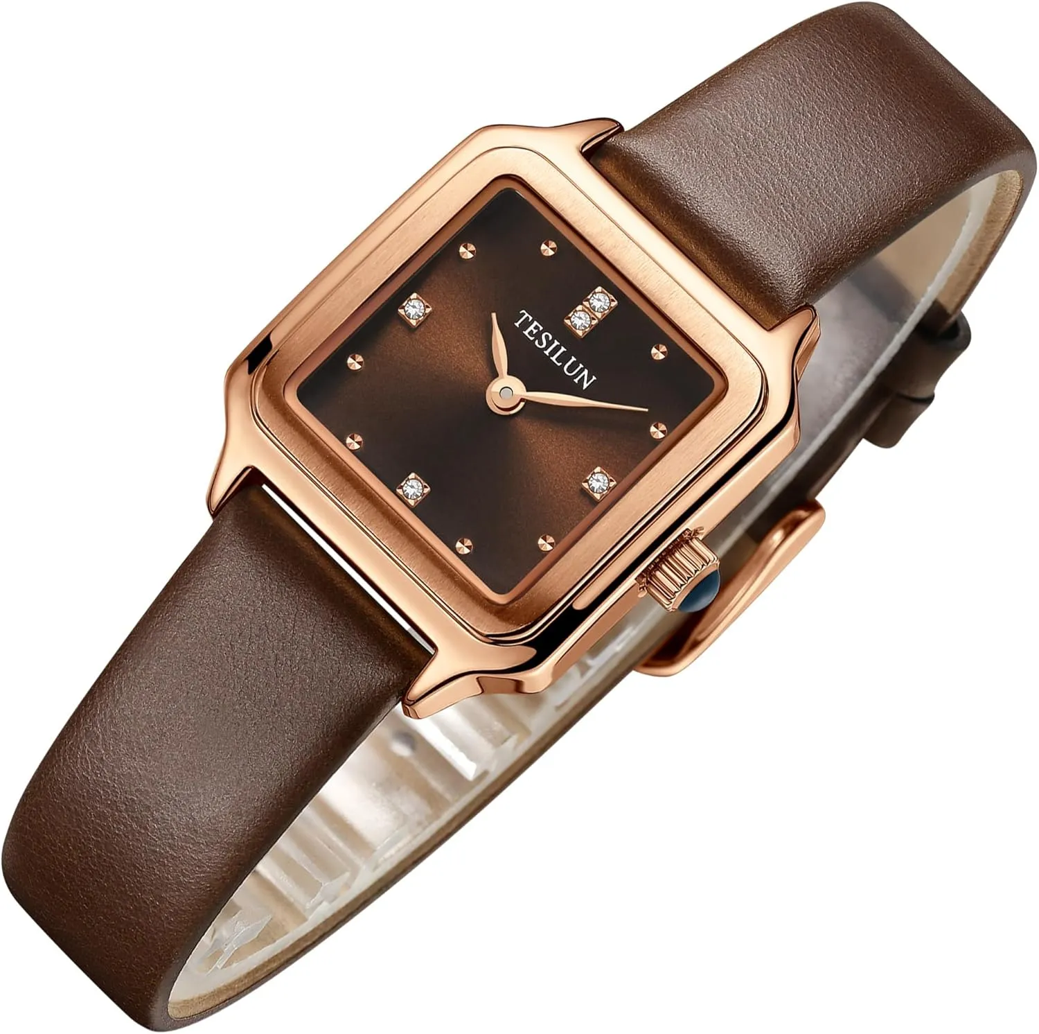 Women's Dainty Light Pink Rose Gold Dress Watch for Small Wrists, Ladies Waterproof Watches for Women