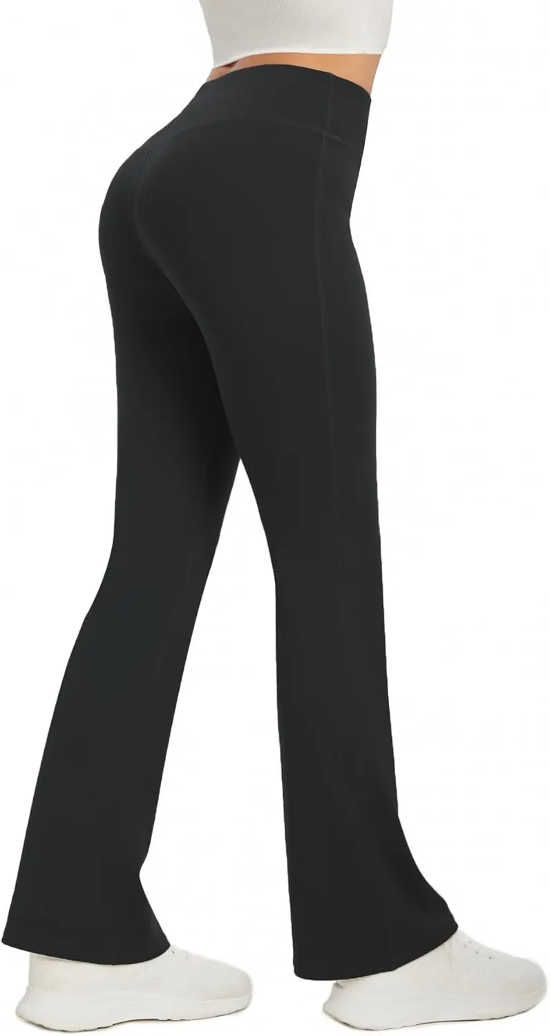 Women's Flare Yoga Pants High Waisted Flared Leggings Bootcut Workout Bell Bottoms Leggings Tummy Control