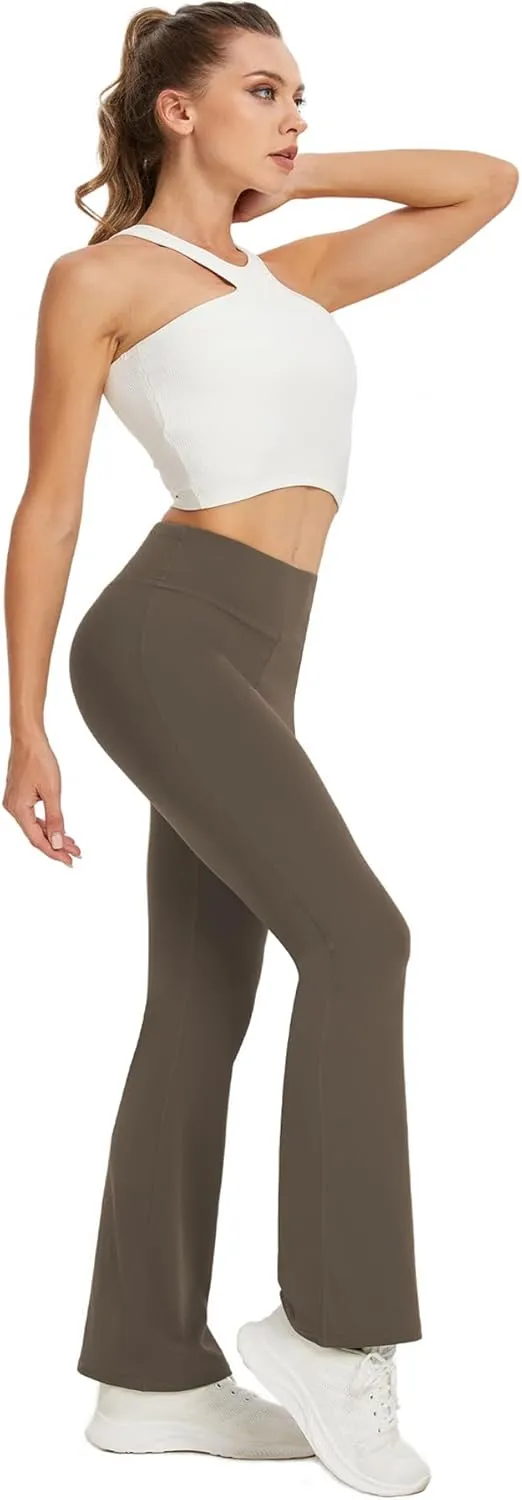Women's Flare Yoga Pants High Waisted Flared Leggings Bootcut Workout Bell Bottoms Leggings Tummy Control