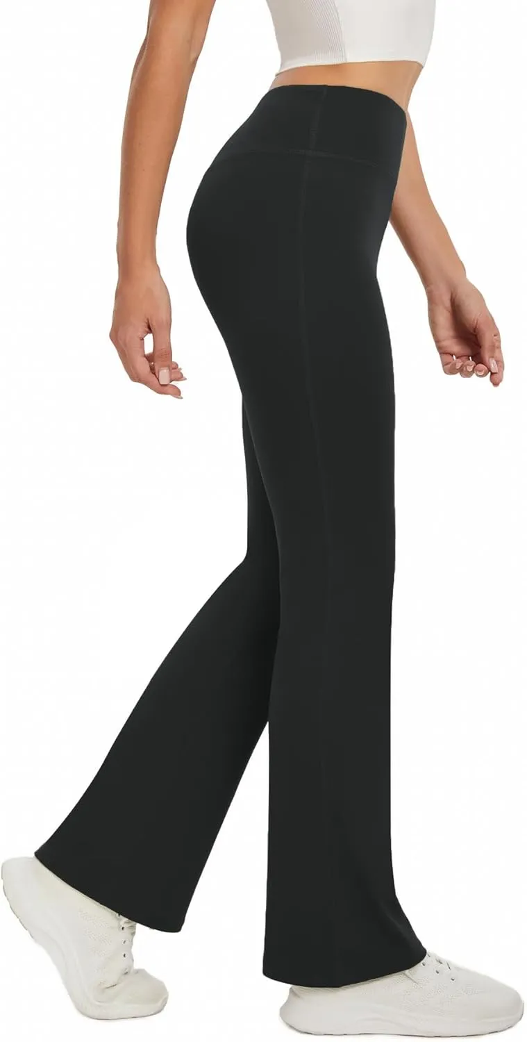 Women's Flare Yoga Pants High Waisted Flared Leggings Bootcut Workout Bell Bottoms Leggings Tummy Control