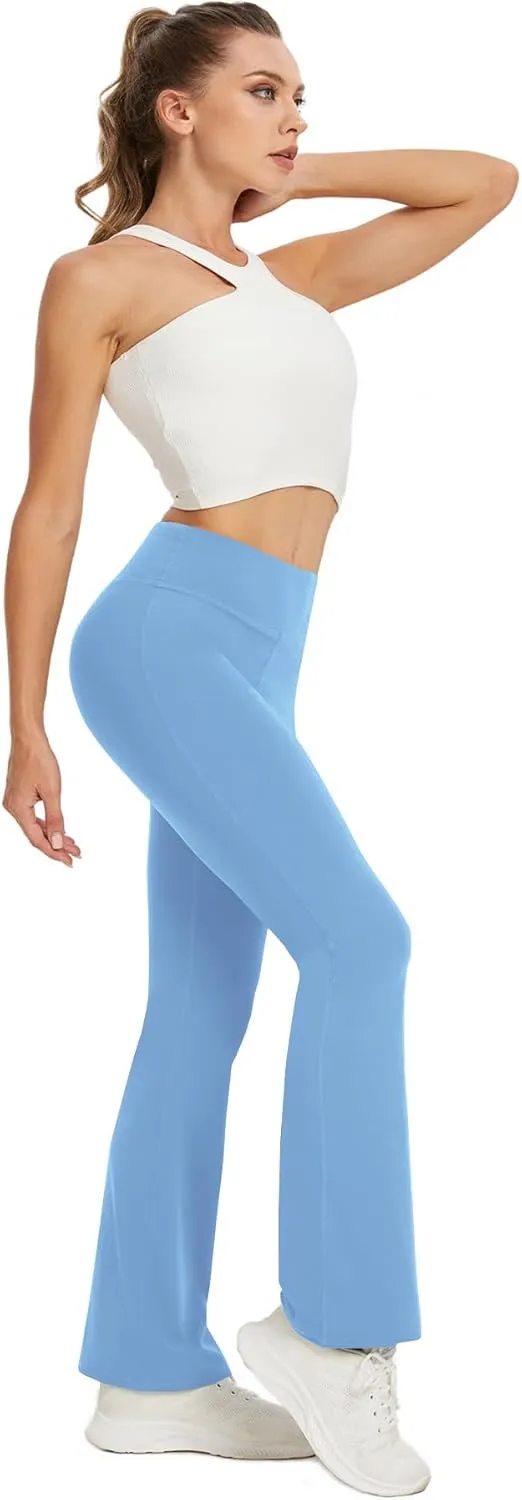 Women's Flare Yoga Pants High Waisted Flared Leggings Bootcut Workout Bell Bottoms Leggings Tummy Control