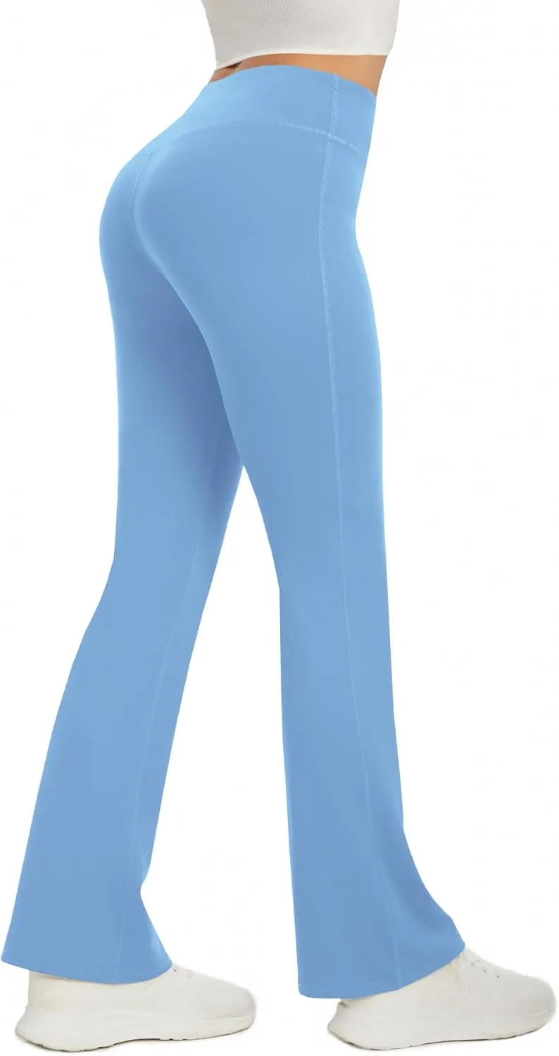 Women's Flare Yoga Pants High Waisted Flared Leggings Bootcut Workout Bell Bottoms Leggings Tummy Control