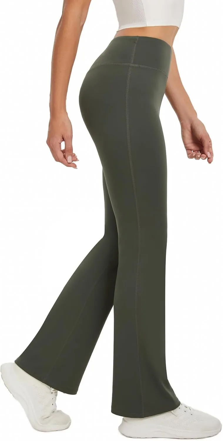Women's Flare Yoga Pants High Waisted Flared Leggings Bootcut Workout Bell Bottoms Leggings Tummy Control
