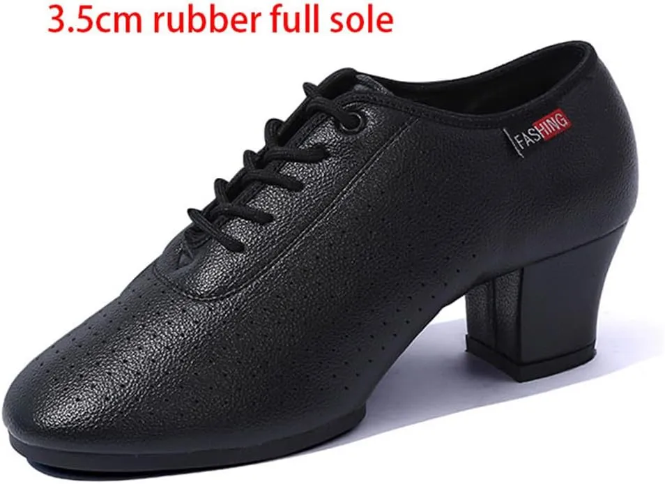 Women's Jazz Shoes, Lace-Up Dancing Sneakers for Ladies Modern Ballroom Dance Shoes Platform Walking Dance Shoes