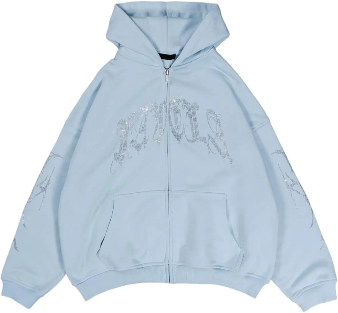 Womens Men Y2K Zip Up Sweatshirt Hoodies Cross Graphic Hood Long Sleeve 90S E-Girl Vintage Retro Harajuku Streetwear