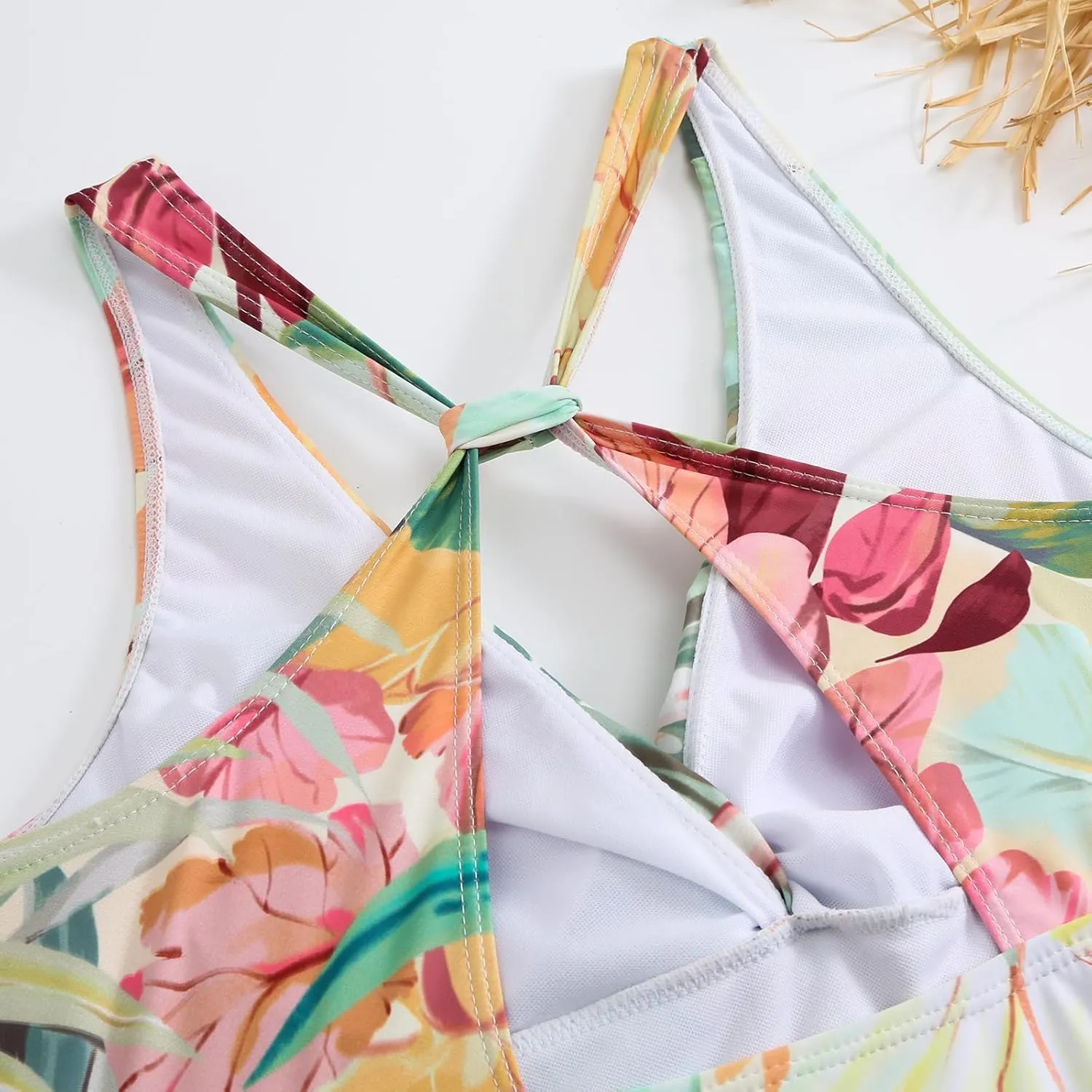 Women's One-Piece Swimsuits with Beach Cover Up Retro Swimsuit for Women with Cover Up Bathing Suits for Women