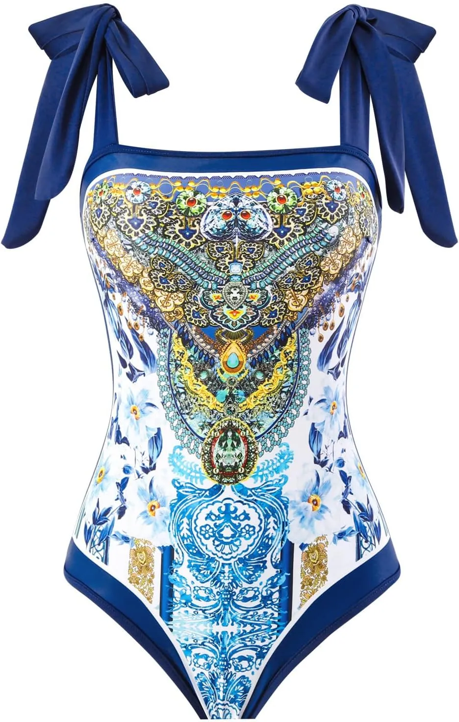 Women's One-Piece Swimsuits with Beach Cover Up Retro Swimsuit for Women with Cover Up Bathing Suits for Women