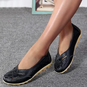 Womens Orthopedic Loafers 2025 Breathable Comfortable Hollow Soft Flats Sandals Summer Casual Slip-On Shoes