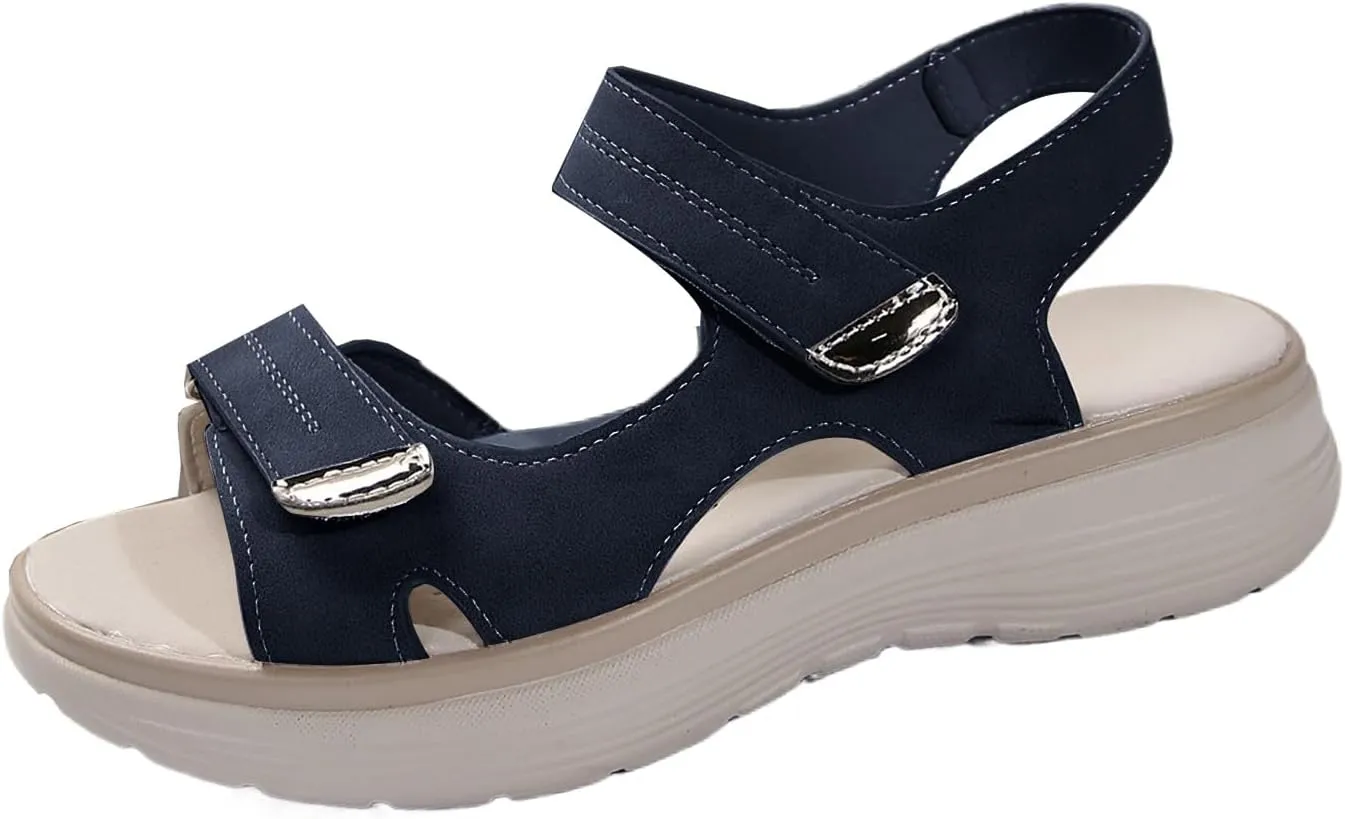 Women's Orthopedic Sport Sandals Shoes with Soft Cushion Foam Comfortable Walking Arch Support Wide Comfy Orthotic Athletic Travel Summer Dressy Back Strap Casual Platform Sandal