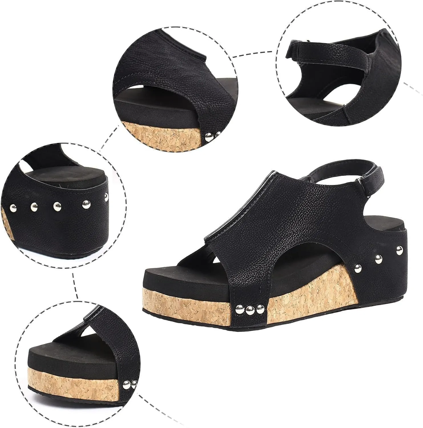Women's orthopedic wedge sandals, 2025 new thick-soled sandal, fashionable and casual bohemian style, sandals suitable for daily life and beach
