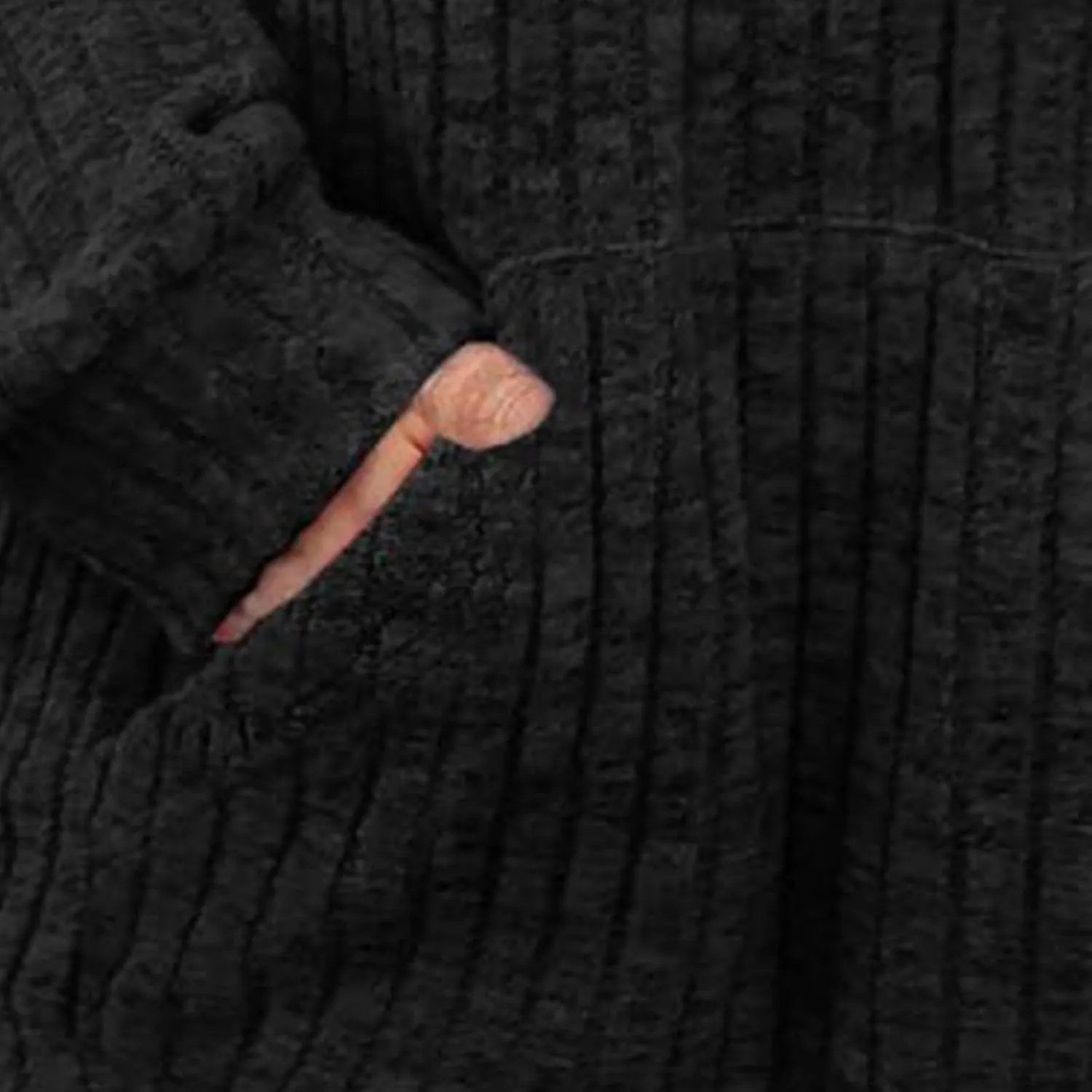 Women's Oversized Long Sleeve Hoodies Waffle Knit Pullover Sweatshirts Tops with Pockets Effortless Casual Comfort Wear