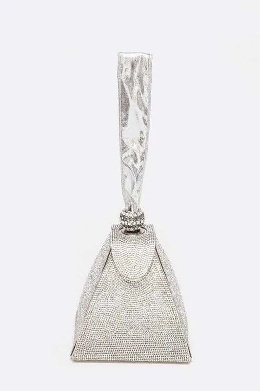 Women's Rhinestone Evening Wrist Clutch Bag Triangle Bucket Design Weddings Parties Proms banquets formal Dinner events