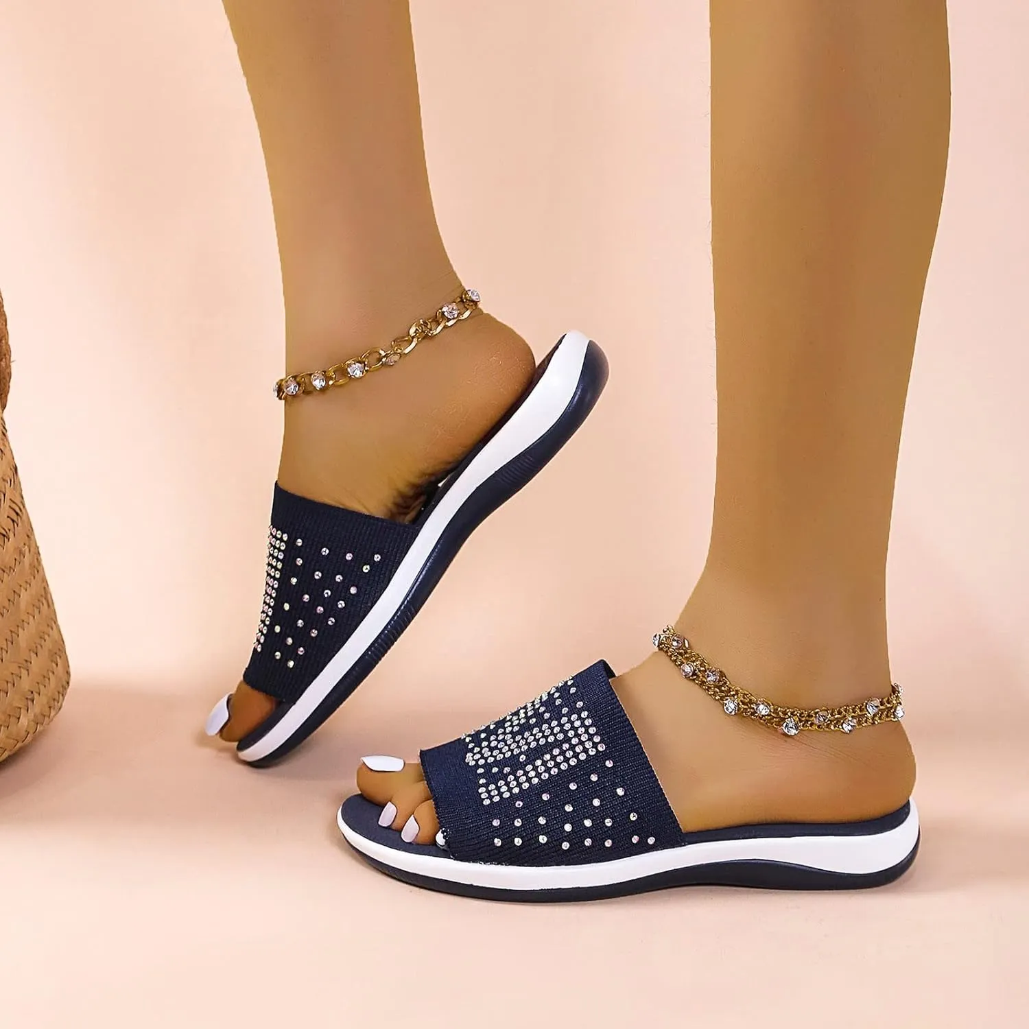 Women's Sandals Lightweight Arch Support Shoes Outdoor Comfortable Women Flat Casual Shoes