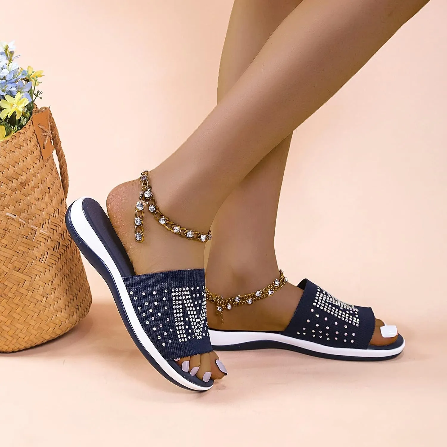 Women's Sandals Lightweight Arch Support Shoes Outdoor Comfortable Women Flat Casual Shoes