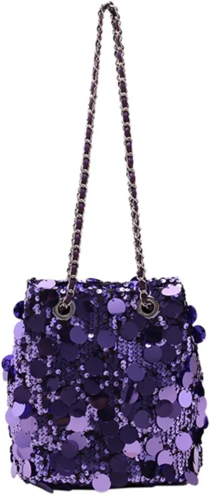 Womens Shoulder Bag Sequin Purse Crystal Clutch Evening Bag Sparkle Purse Mob Wife Aesthetic