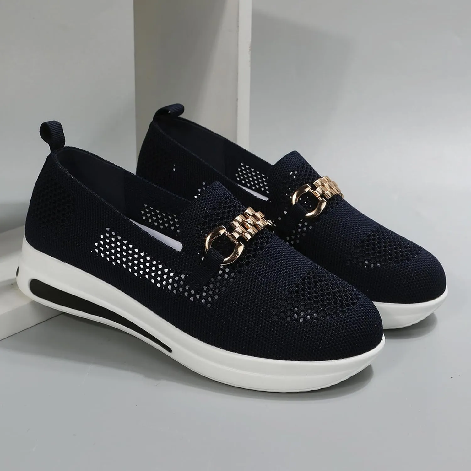 Womens Soft Sole Mesh Comfort Orthopedic Shoes 2024 New Slip on Orthopedic Walking Shoes for Women with Arch