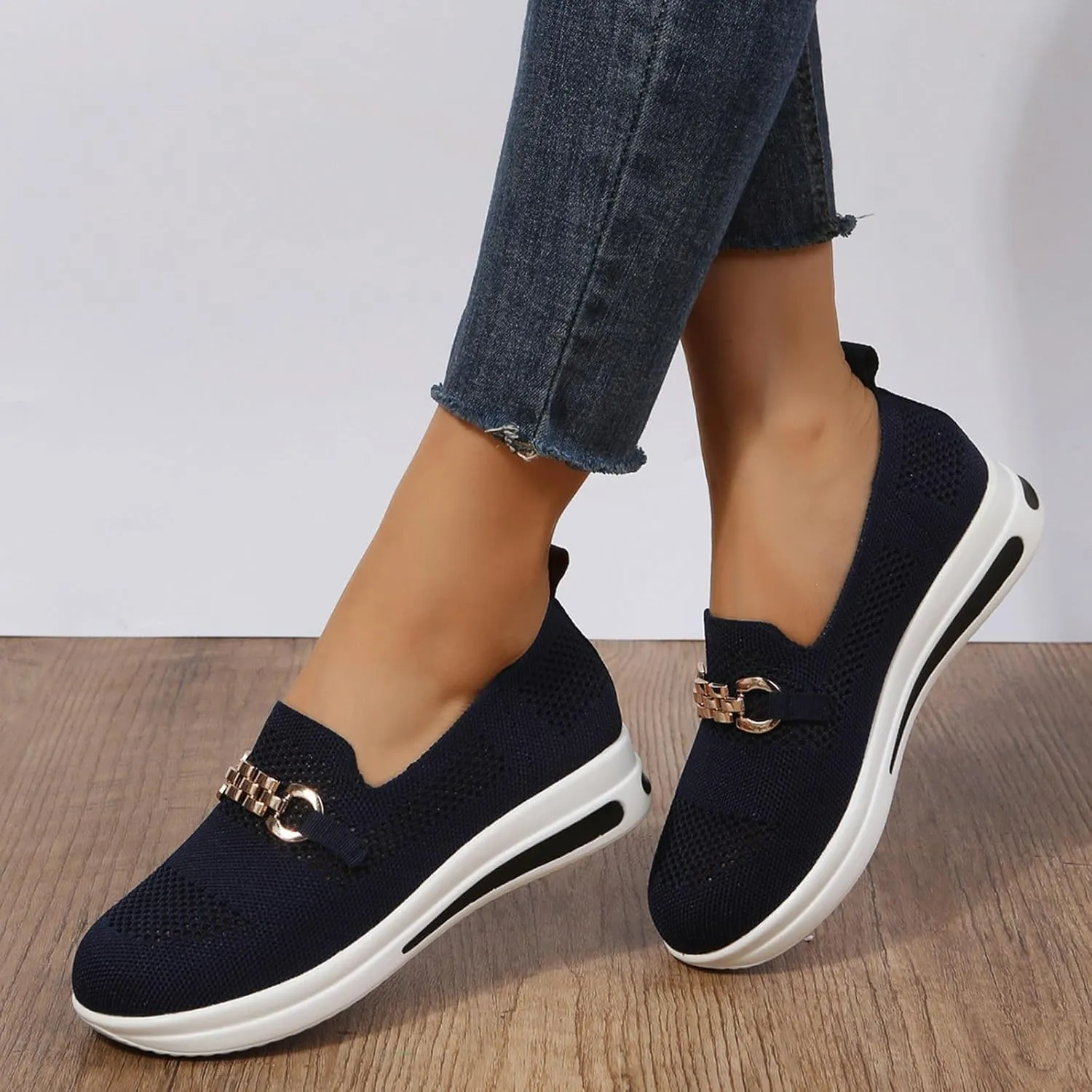 Womens Soft Sole Mesh Comfort Orthopedic Shoes 2024 New Slip on Orthopedic Walking Shoes for Women with Arch