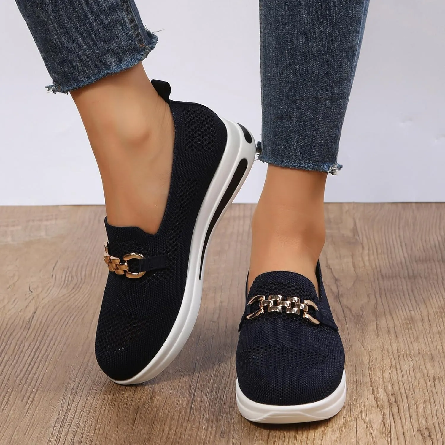 Womens Soft Sole Mesh Comfort Orthopedic Shoes 2024 New Slip on Orthopedic Walking Shoes for Women with Arch