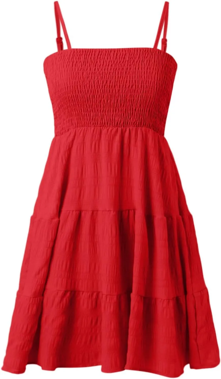 Women's Summer Smock Cami Mini Dress Sleeveless Swing A Line Short Dresses Graduation Dresses, XX-Large, Blue