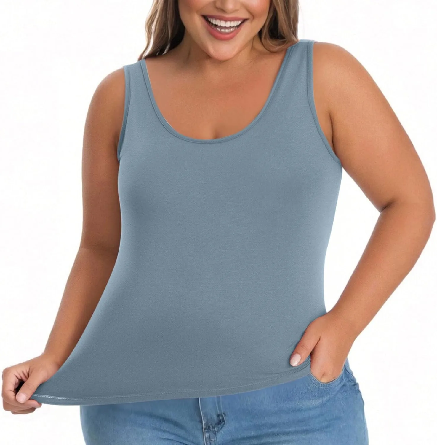 Womens Tank Tops with Built in Bra Plus Size Padded Camisole Shelf Bra Workout Yoga Shirt Casual Basic Undershirt