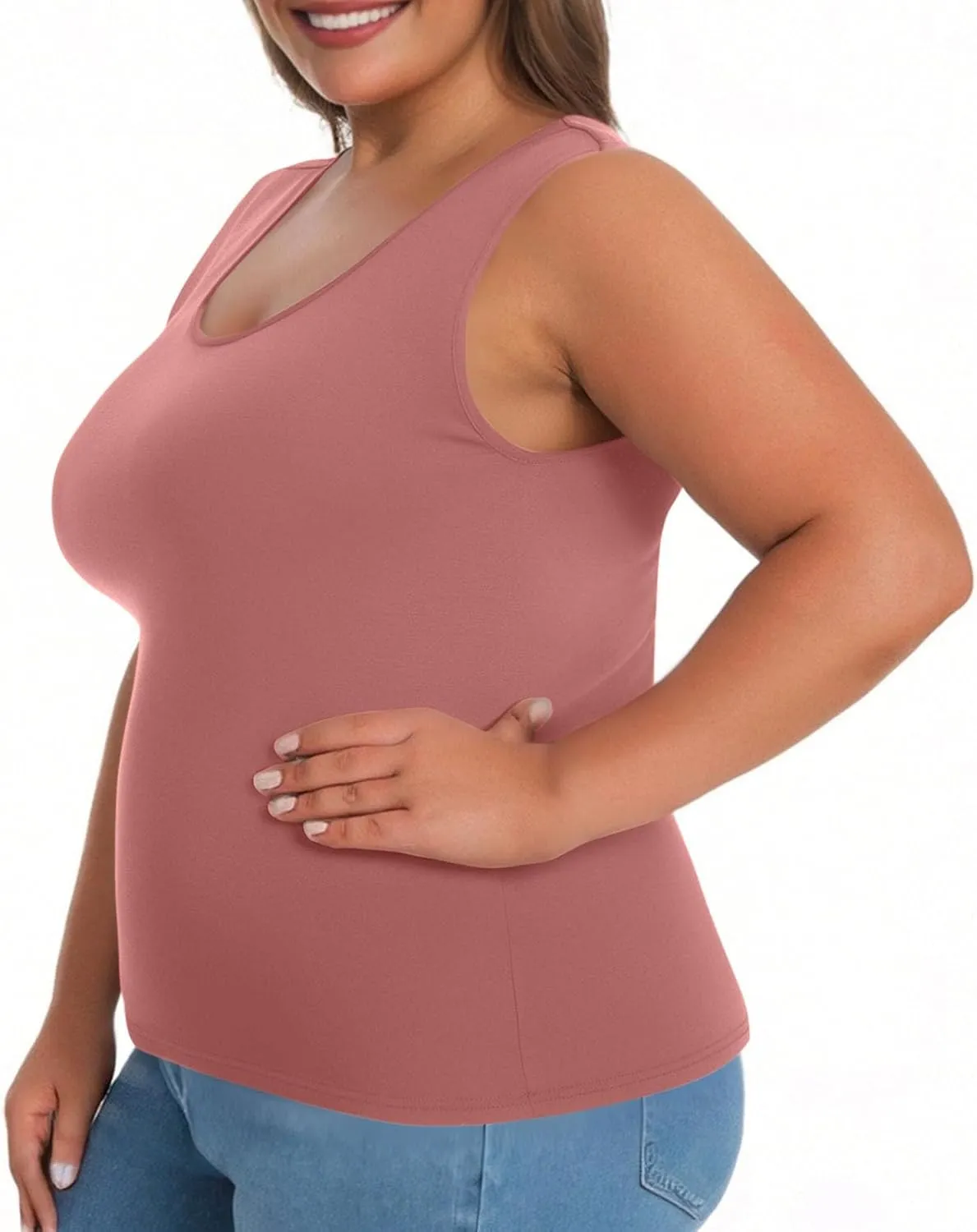 Womens Tank Tops with Built in Bra Plus Size Padded Camisole Shelf Bra Workout Yoga Shirt Casual Basic Undershirt
