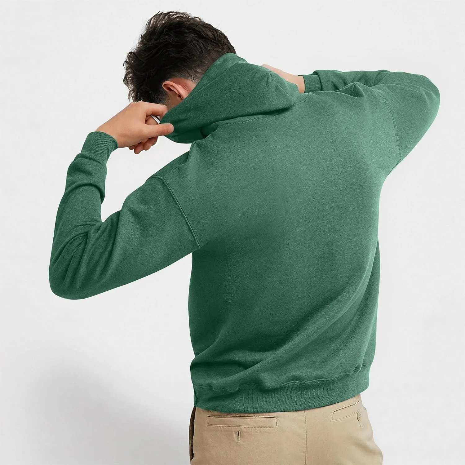 Xiaojmake Fleece Hoodies Pullover for Men Men's Hooded Gym Sweatshirts Long Sleeve Casual Cotton Hoodie Solid with Pockets