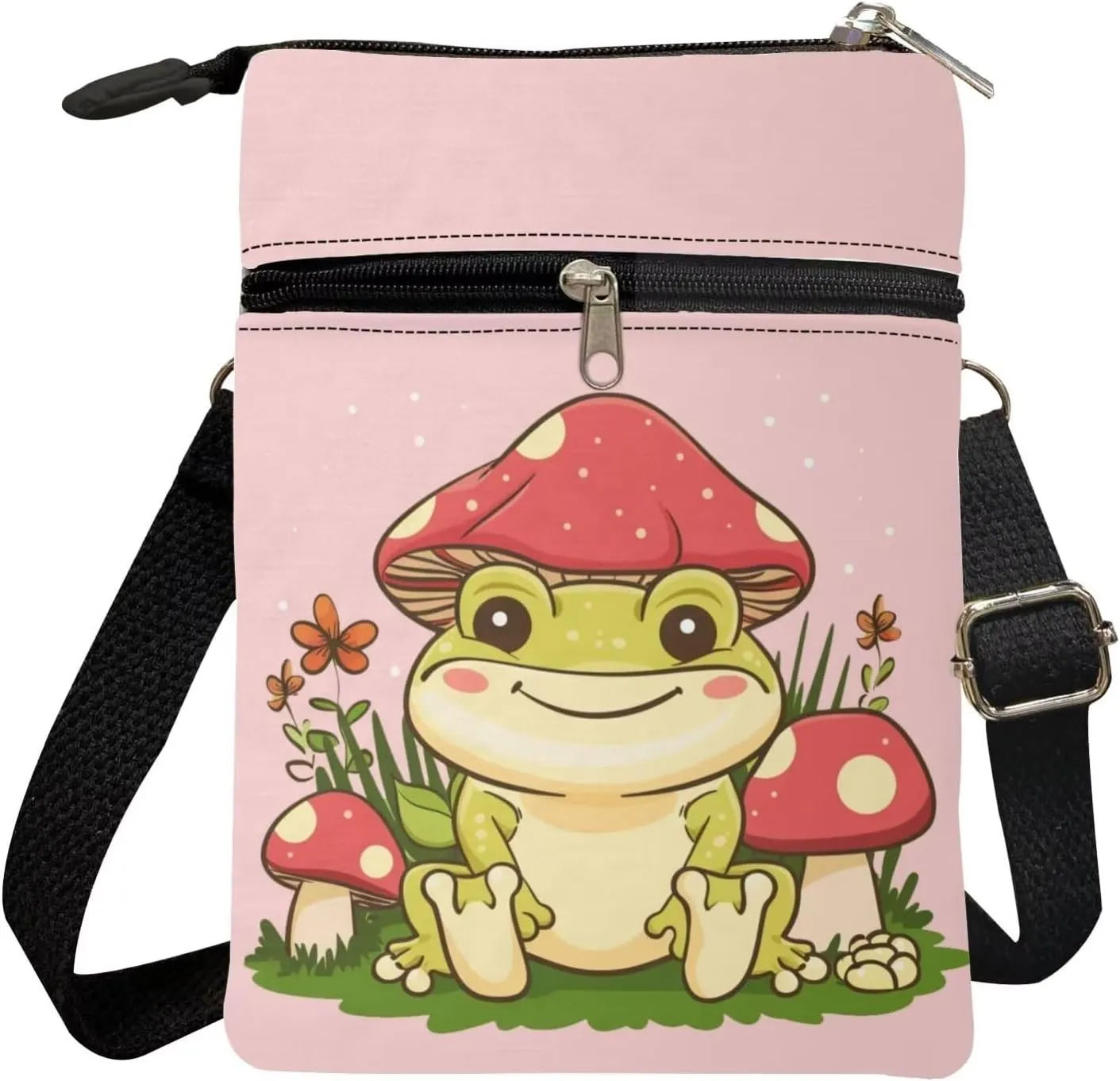 Xpyiqun Canvas Cross-body Bags for Women Small Cellphone Purse Shoulder Handbag