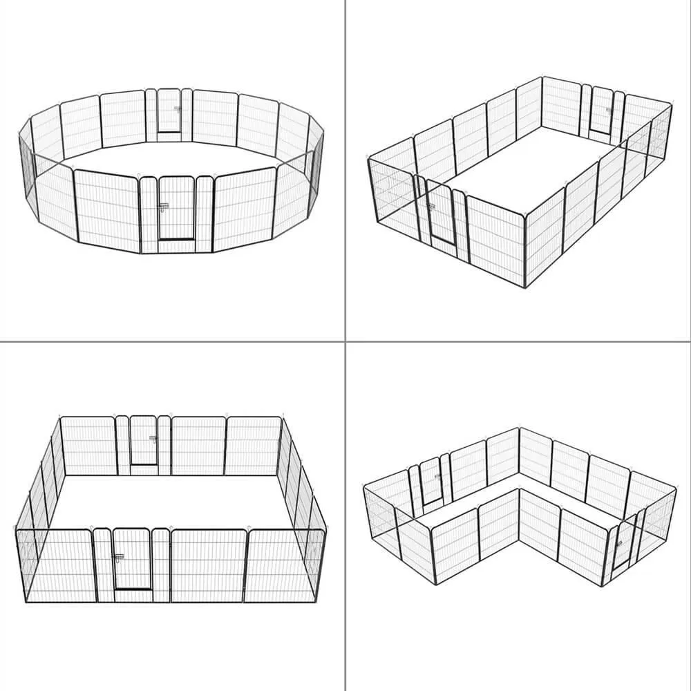 Yaheetech Dog Playpen 16 Panels 32 Inch