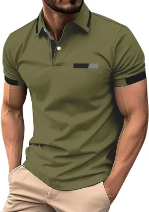 Ymosrh Men's Big and Tall Polo Shirts Golf Tennis Shirt Short Sleeve Casual Work T-Shirt Shirts for Men, M-3XL