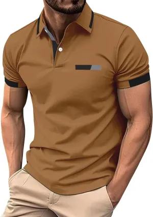 Ymosrh Men's Big and Tall Polo Shirts Golf Tennis Shirt Short Sleeve Casual Work T-Shirt Shirts for Men, M-3XL
