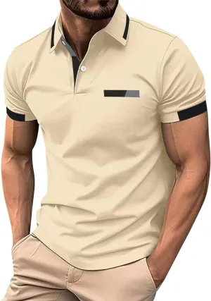 Ymosrh Men's Big and Tall Polo Shirts Golf Tennis Shirt Short Sleeve Casual Work T-Shirt Shirts for Men, M-3XL