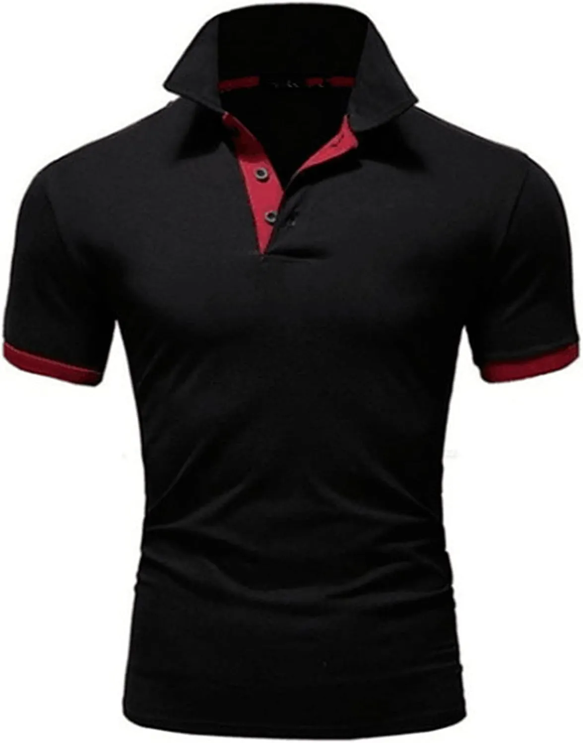 Ymosrh Men's Polo Shirt Slim Fit Shirts Short Sleeve Performance Golf Shirts Casual T Shirt, S-5XL